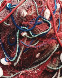 Close-up of fishing net