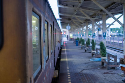 Train at railroad station