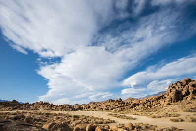 Scenic view of desert against sky