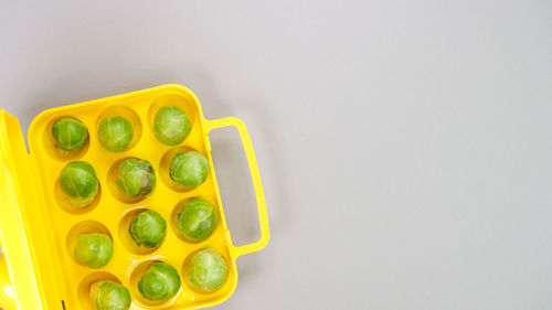 High angle view of medicines on white background