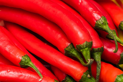 Full frame shot of red chili peppers