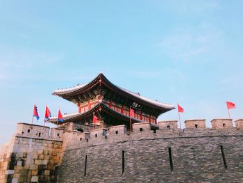 Low angle view of traditional building