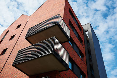 Modern residential complex in gdansk, poland. living house facade