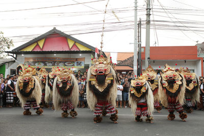 Group of people in traditional building