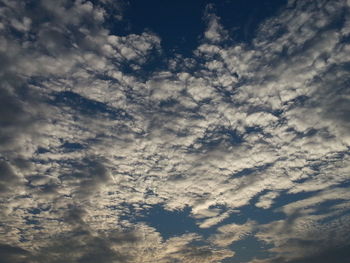 Low angle view of clouds in sky