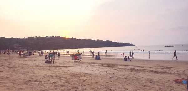 Group of people on beach