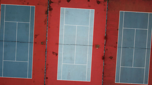 Aerial view of sports court