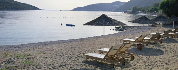 Scenic view of beach against sea