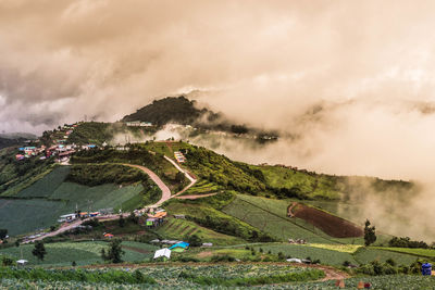 Scenic view of landscape against sky