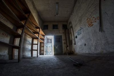 Interior of abandoned building