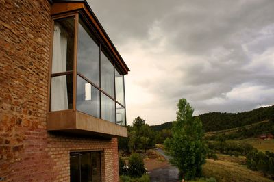 Low angle view of built structure against sky