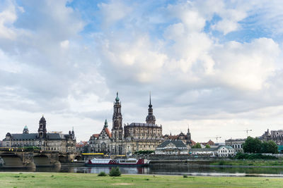 Cathedral against cloudy sky