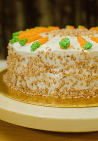 Close-up of cake on plate