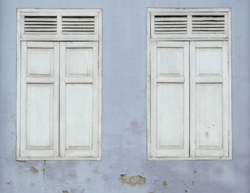 Closed door of old building