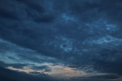 Low angle view of clouds in sky