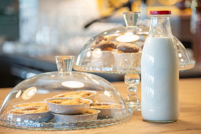 Close-up of drink in glass on table