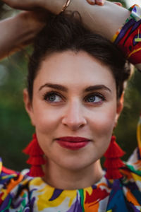 Portrait of woman smiling