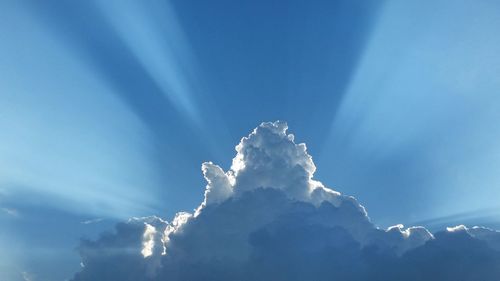 Low angle view of blue sky