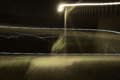 Light trails at night