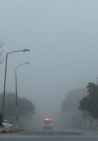 View of foggy weather