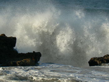 Rock formation on sea shore