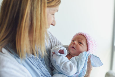 Portrait of mother and daughter