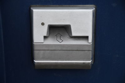 Close-up of atm