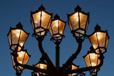 Low angle view of lamp post