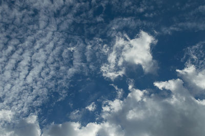 Low angle view of clouds in sky