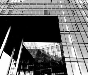 Low angle view of modern building against sky