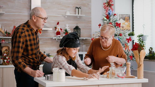 Group of people on table