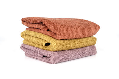 Close-up of hat against white background