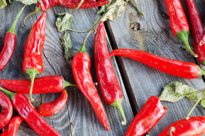 Close-up of red chili peppers