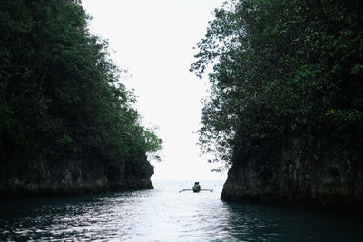 Boats in sea