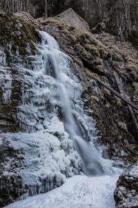 Scenic view of waterfall