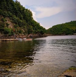 Scenic view of river against sky