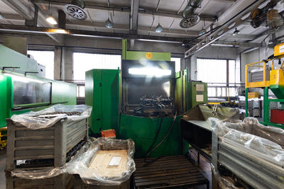 Interior of car manufacturing factory