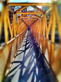 Footbridge over river