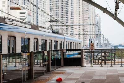 Railroad station platform
