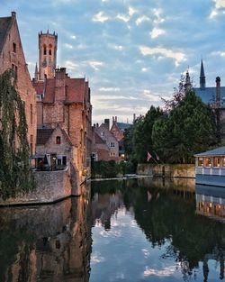 Reflection of buildings in river