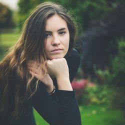 Portrait of young woman