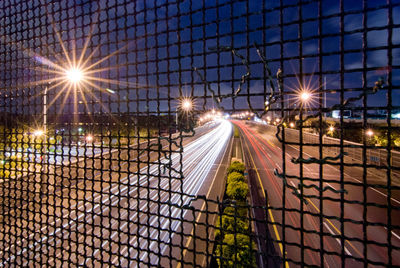 Traffic on highway at night