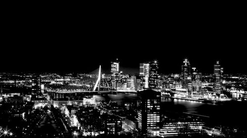 City skyline at night