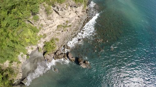 High angle view of beach