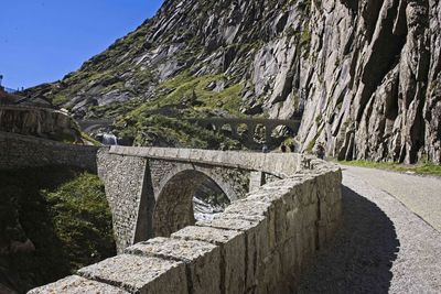 View of bridge against mountain