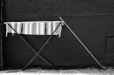 Clothes drying on wall, burano italy 