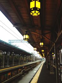 Railroad station platform