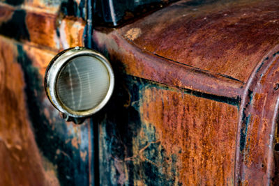 Close-up of rusty car