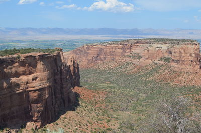 Rock formations on landscape