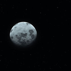 Scenic view of moon against sky at night